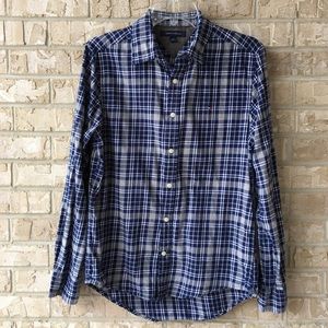 Tommy Hilfiger Plaid Button Up Long Sleeve Shirt S